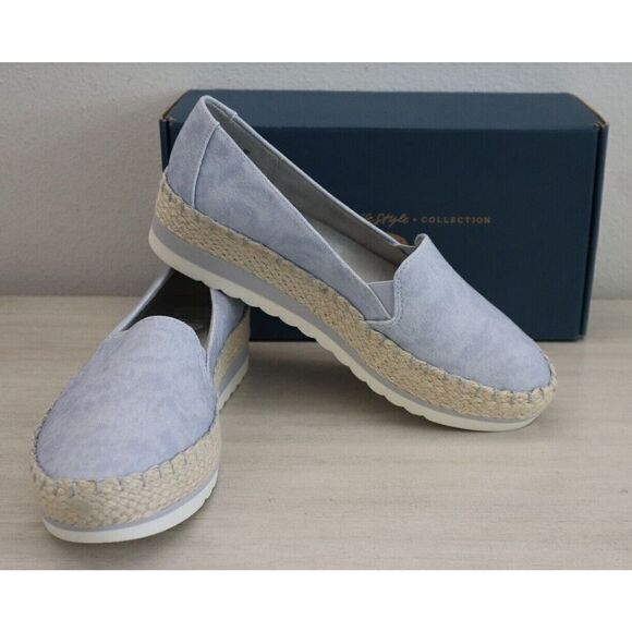 Dr. Scholl's Women's Sz 9M Blue Dawn Canvas Discovery Espadrille Loafers - Picture 1 of 12